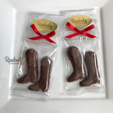 12 COWBOY BOOTS Chocolate Candy Western Country Birthday Party Favors
