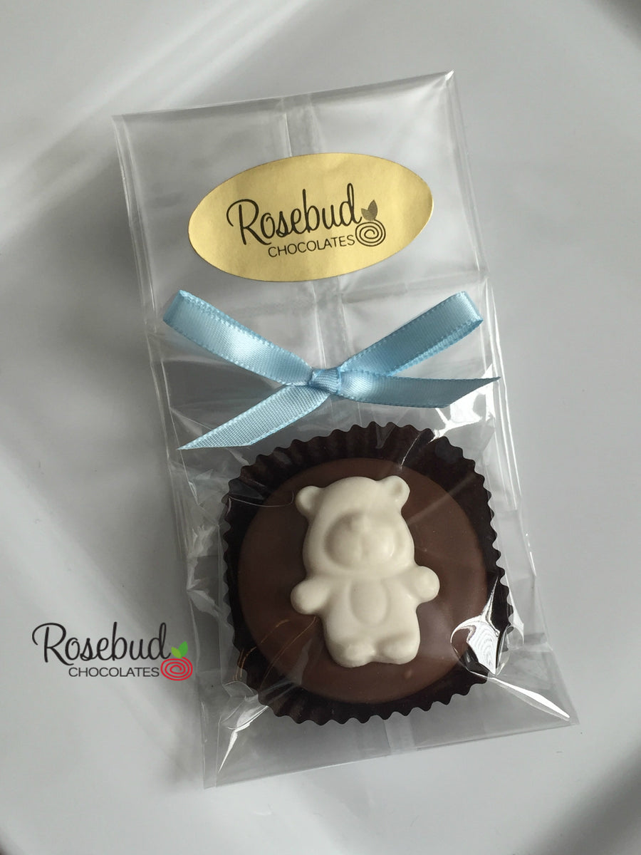 12 TEDDY BEAR Chocolate Covered Oreo Cookie Candy Party Baby