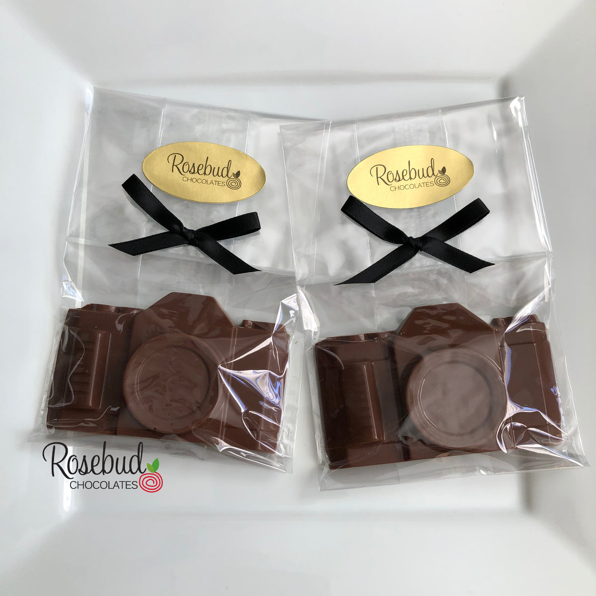 8 CAMERA Chocolate Candy Party Favors Rosebud Chocolates