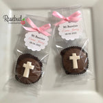 12 CROSS Chocolate Covered Oreo Cookie Party Favors Custom Tag