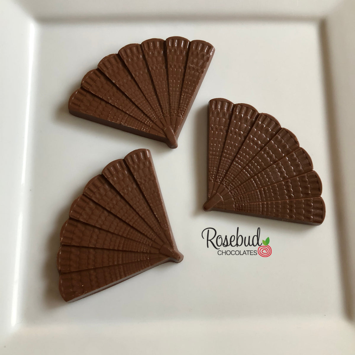 12 FAN Chocolate Candy Party Favors Rosebud Chocolates
