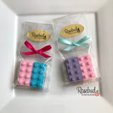 12 BUILDING BLOCKS Chocolate Candy Birthday Party Favors