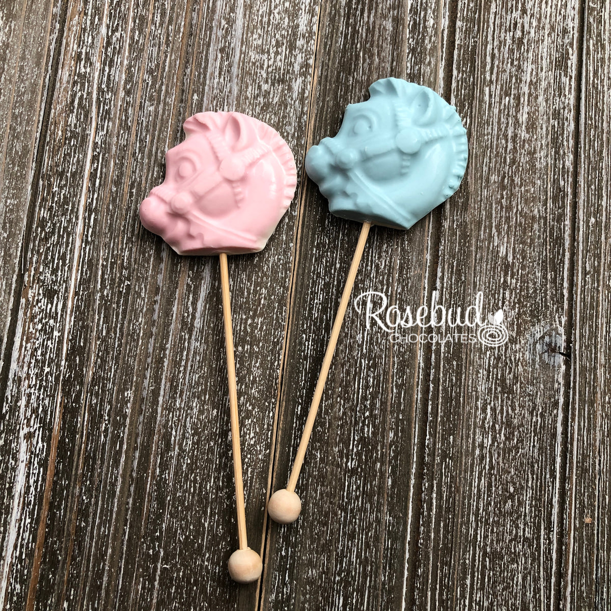 12 PONY Chocolate Lollipops Candy Birthday Baby Shower Party Favors