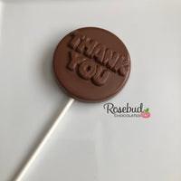 12 THANK YOU Chocolate Lollipop Candy Party Favors