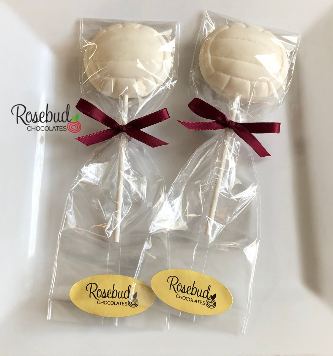 12 VOLLEYBALL Chocolate Lollipop Candy Sports Birthday Party Candy Fav