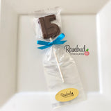 15th Birthday Set of 12 Chocolate Block #15 Lollipops Candy Party Favors