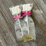 15th Birthday Set of 12 Chocolate Lollipops #15 Party Favors