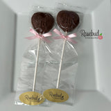 SWEET 16 Set of 12 Chocolate Heart Shaped Lollipop 16th Birthday Party Favors