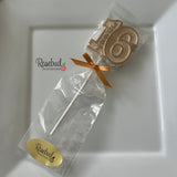 16th Birthday Set of 12 SWEET SIXTEEN Chocolate Favors