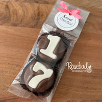 8 Sets #17 Chocolate Covered Oreo Cookie Candy Party Favors CUSTOM TAGS 17th Birthday