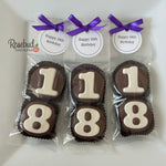 8 Sets #18 Chocolate Covered Oreo Cookie Candy Party Favors CUSTOM TAGS 18th Birthday