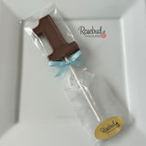 12 NUMBER ONE #1 Chocolate Lollipop Candy Party Favors 1st Birthday