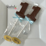 12 NUMBER ONE #1 Chocolate Lollipop Candy Party Favors 1st Birthday