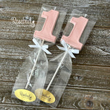 12 NUMBER ONE #1 Chocolate Lollipop Candy Party Favors 1st Birthday