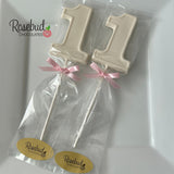 12 NUMBER ONE #1 Chocolate Lollipop Candy Party Favors 1st Birthday