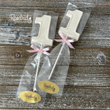 12 NUMBER ONE #1 Chocolate Lollipop Candy Party Favors 1st Birthday