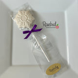 SNOWFLAKE Set of 12 Chocolate Lollipop Holiday Christmas Lollipop Favors