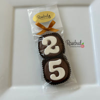 8 Sets #25 Chocolate Covered Oreo Cookie Party Favors 25th Birthday Anniversary