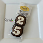 8 Sets #25 Chocolate Covered Oreo Cookie Party Favors 25th Birthday Anniversary