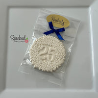 12 NUMBER TWENTY-FIVE #25 Chocolate Decorative Floral Party Favors 25th Birthday Anniversary