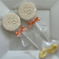 12 NUMBER TWENTY-FIVE #25 Chocolate Decorative Floral Party Favors 25th Birthday Anniversary