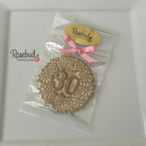 12 Number THIRTY #30 Chocolate Decorative Floral GOLD DUSTED Lollipop Party Favors 30th Birthday Anniversary