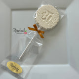 12 NUMBER THIRTY #30 Chocolate Decorative Floral Candy Party Favors 30th Birthday Anniversary