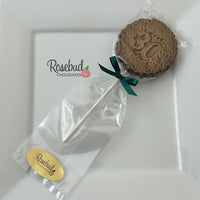 12 Number THIRTY #30 Chocolate Decorative Floral GOLD DUSTED Lollipop Party Favors 30th Birthday Anniversary