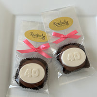 12 NUMBER FORTY Chocolate Covered Oreo Cookie 40th Candy Party Favors