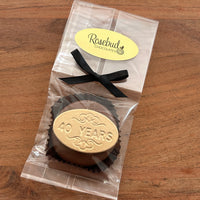 12 "40 Years" Chocolate Covered Oreo Cookie Candy Party Favors Gold Dusted Oval