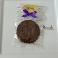 12 Number FORTY #40 Chocolate 40th Birthday Anniversary Party Favors