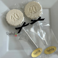 12 Number FORTY #40 Chocolate 40th Birthday Anniversary Party Favors