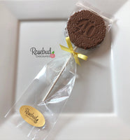 12 Number FORTY #40 Chocolate 40th Birthday Anniversary Party Favors