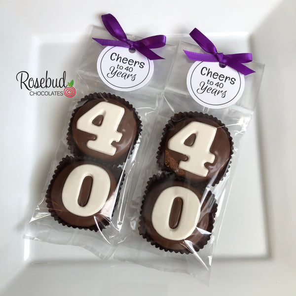8 Sets #40 Chocolate Covered Oreo Cookie Party Favors 40th Birthday Anniversary