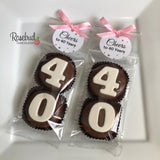 8 Sets #40 Chocolate Covered Oreo Cookie Party Favors 40th Birthday Anniversary