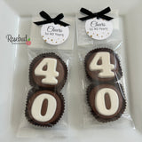 8 Sets #40 Chocolate Covered Oreo Cookie Party Favors 40th Birthday Anniversary