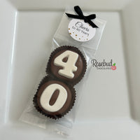 8 Sets #40 Chocolate Covered Oreo Cookie Party Favors 40th Birthday Anniversary