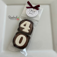 8 Sets #40 Chocolate Covered Oreo Cookie Party Favors 40th Birthday Anniversary