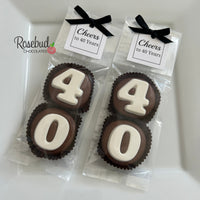 8 Sets #40 Chocolate Covered Oreo Cookie Party Favors 40th Birthday Anniversary
