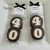8 Sets #40 Chocolate Covered Oreo Cookie Party Favors 40th Birthday Anniversary