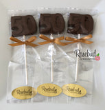 12 #50 Chocolate Lollipop Candy Party Favors 50th Birthday Anniversary