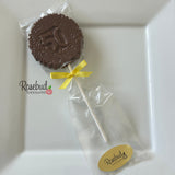 50th Birthday Set of 12 Chocolate #50 Floral Lollipops Anniversary Party Favors