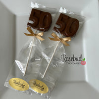 12 #50 Chocolate Lollipop Candy Party Favors 50th Birthday Anniversary