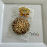 60th Birthday Set of 12 Chocolate #60 Floral Lollipops Party Favors