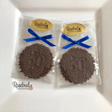 60th Birthday Set of 12 Chocolate #60 Floral Lollipops Anniversary Party Favors
