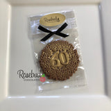60th Birthday Set of 12 Chocolate #60 Floral Lollipops Party Favors
