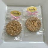 60th Birthday Set of 12 Chocolate #60 Floral Lollipops Party Favors