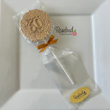60th Birthday Set of 12 Chocolate #60 Floral Lollipops Party Favors