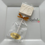 12 Number Seventy #70 Chocolate Lollipops 70th Birthday Party Favors