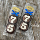8 Sets #75 Chocolate Covered Oreo Cookie Candy Party Favors 75th Birthday